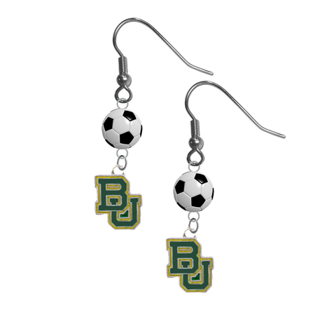 Baylor Bears NCAA Soccer Dangle Earrings