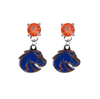 Boise State Broncos 2 ORANGE Swarovski Crystal Stud Rhinestone Earrings