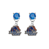 Boise State Broncos BLUE Swarovski Crystal Stud Rhinestone Earrings