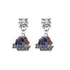 Boise State Broncos CLEAR Swarovski Crystal Stud Rhinestone Earrings