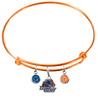 Boise State Broncos Orange Expandable Wire Bangle Charm Bracelet