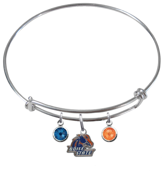 Boise State Broncos NCAA Expandable Wire Bangle Charm Bracelet