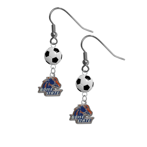 Boise State Broncos NCAA Soccer Dangle Earrings