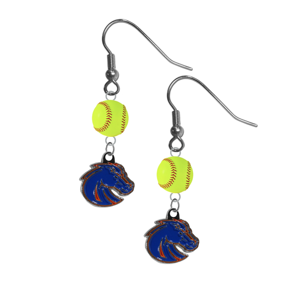 Boise State Broncos Style 2 NCAA Fastpitch Softball Dangle Earrings