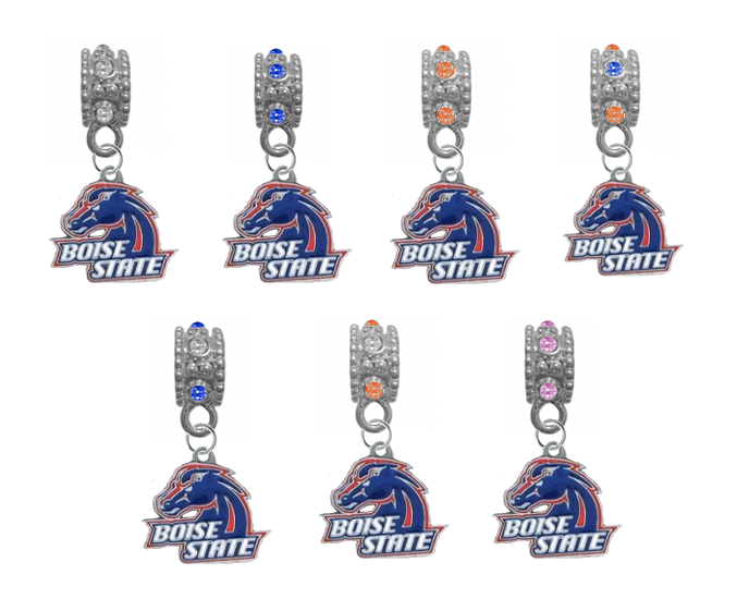 Boise State Broncos NCAA Crystal Rhinestone European Bracelet Charm