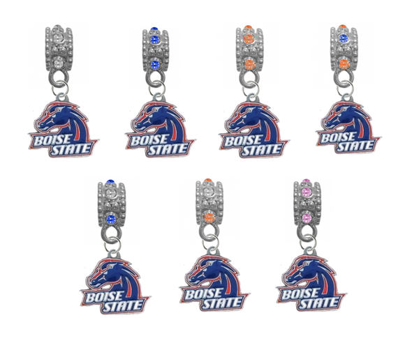 Boise State Broncos NCAA Crystal Rhinestone European Bracelet Charm