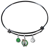 Boston Celtics BLACK Color Edition Expandable Wire Bangle Charm Bracelet