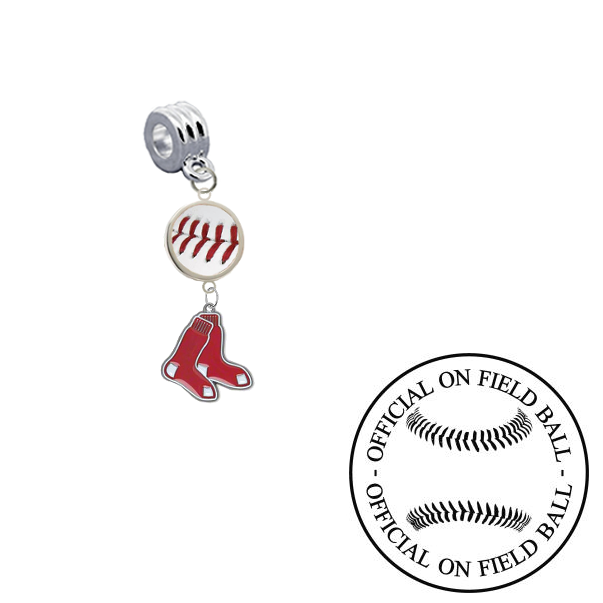 Boston Red Sox On Field Baseball Universal European Bracelet Charm (Pandora Compatible)