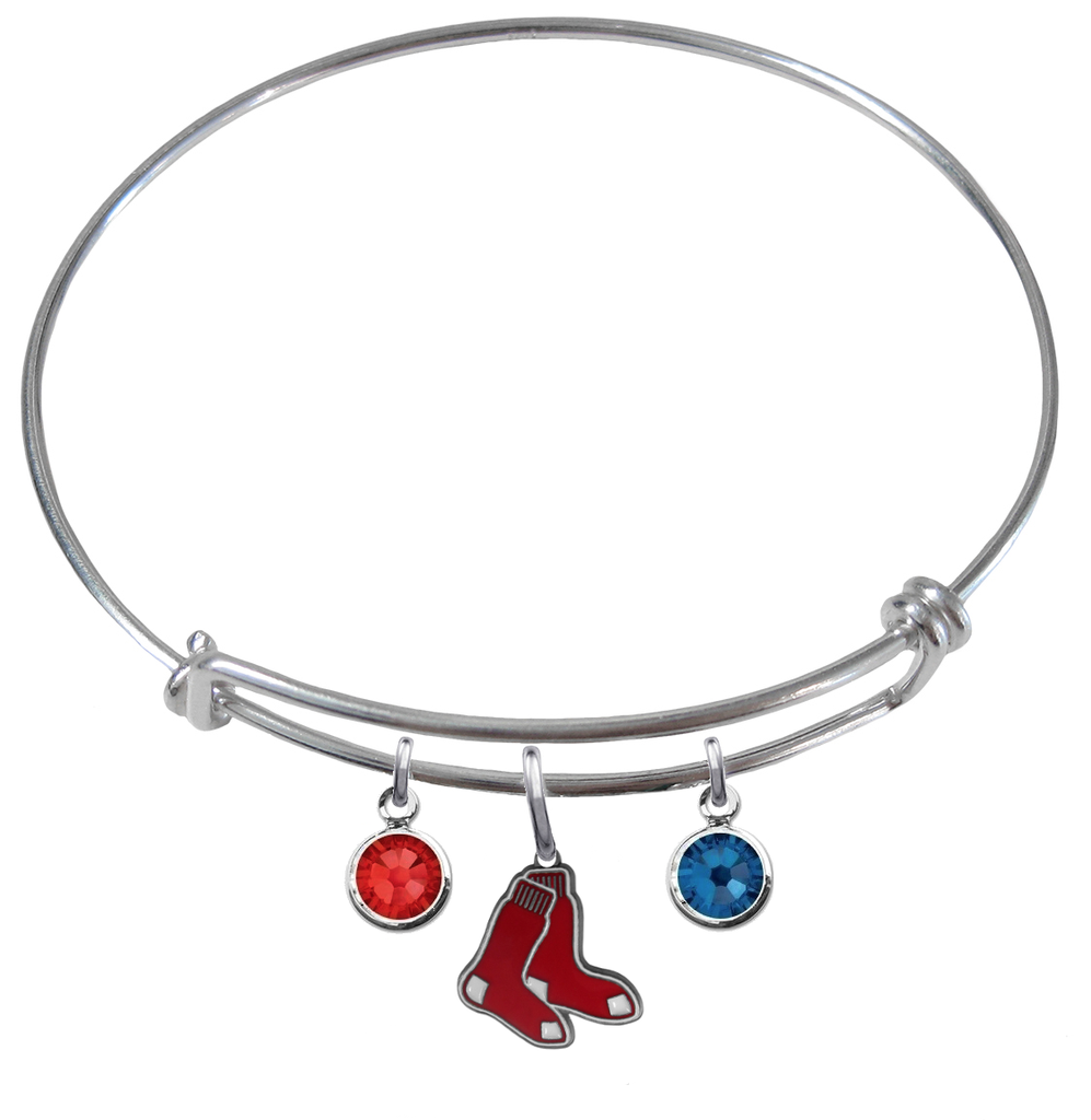 Boston Red Sox MLB Expandable Wire Bangle Charm Bracelet