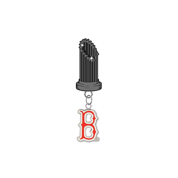 Boston Red Sox B Logo MLB World Series Trophy Lapel Pin