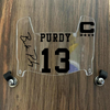 San Francisco 49ers Brock Purdy Mini Football Helmet Visor Shield Clear w/ Clips