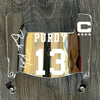 San Francisco 49ers Brock Purdy Mini Football Helmet Visor Shield Silver Chrome Mirror w/ Clips