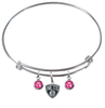 Brooklyn Nets NBA Expandable Wire Bangle Charm Bracelet