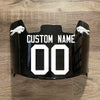 Buffalo Bills Custom Name & Number Full Size Football Helmet Visor Shield Black Dark Tint w/ Clips - WHITE