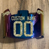 Buffalo Bills Custom Name & Number Full Size Football Helmet Visor Shield Blue Iridium Mirror w/ Clips - CAMO