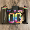 Buffalo Bills Custom Name & Number Full Size Football Helmet Visor Shield Chrome Silver Mirror w/ Clips - CRUCIAL CATCH