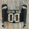 Buffalo Bills Custom Name & Number Mini Football Helmet Visor Shield Black Dark Tint w/ Clips - MONEY PRINT
