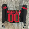 Buffalo Bills Custom Name & Number Mini Football Helmet Visor Shield Black Dark Tint w/ Clips - RED