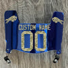 Buffalo Bills Custom Name & Number Mini Football Helmet Visor Shield Blue Chrome Mirror w/ Clips - CAMO