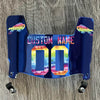 Buffalo Bills Custom Name & Number Mini Football Helmet Visor Shield Blue Chrome Mirror w/ Clips - CRUCIAL CATCH