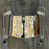 Buffalo Bills Custom Name & Number Mini Football Helmet Visor Shield Silver Chrome Mirror w/ Clips - MONEY PRINT