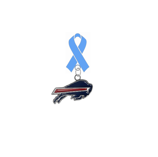 Buffalo Bills NFL Prostate Cancer Awareness / Fathers Day Light Blue Ribbon Lapel Pin
