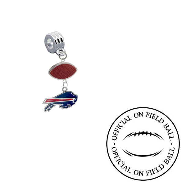 Buffalo Bills On Field Football Universal European Bracelet Charm (Pandora Compatible)
