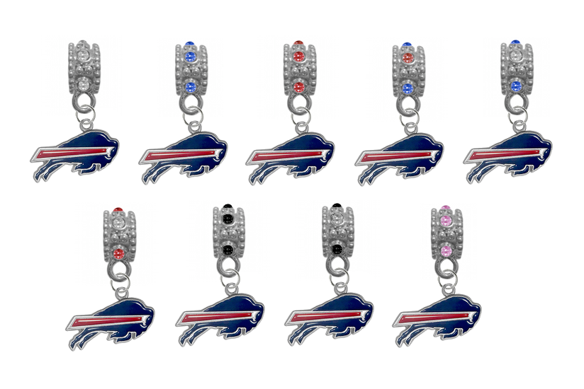 Buffalo Bills NFL Football Crystal Rhinestone European Bracelet Charm