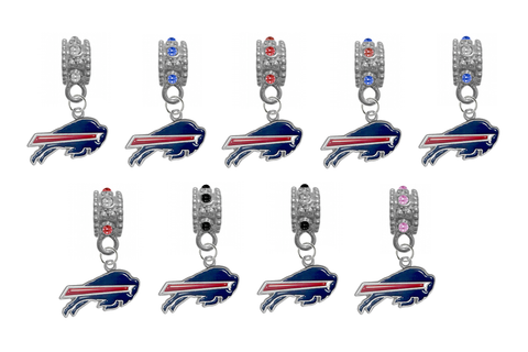 Buffalo Bills NFL Football Crystal Rhinestone European Bracelet Charm