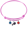 Buffalo Bills Pink NFL Expandable Wire Bangle Charm Bracelet
