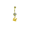 California Cal Golden Bears Style 2 GOLD College Belly Button Navel Ring
