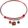 Calgary Flames Color Edition RED Expandable Wire Bangle Charm Bracelet