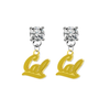 California Golden Bears 2 CLEAR Swarovski Crystal Stud Rhinestone Earrings
