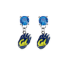 California Golden Bears BLUE Swarovski Crystal Stud Rhinestone Earrings