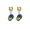 California Golden Bears GOLD Swarovski Crystal Stud Rhinestone Earrings