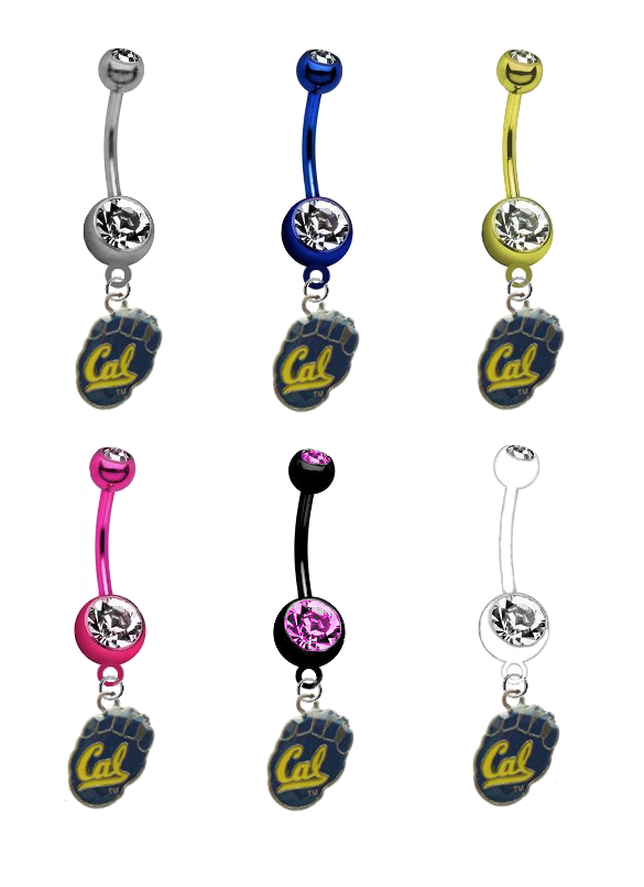 California Cal Golden Bears NCAA College Belly Button Navel Ring - Pick Your Color