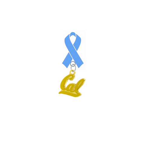 California Cal Golden Bears Style 2 Prostate Cancer Awareness / Fathers Day Light Blue Ribbon Lapel Pin