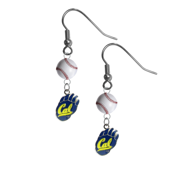 California Golden Bears NCAA Baseball Dangle Earrings