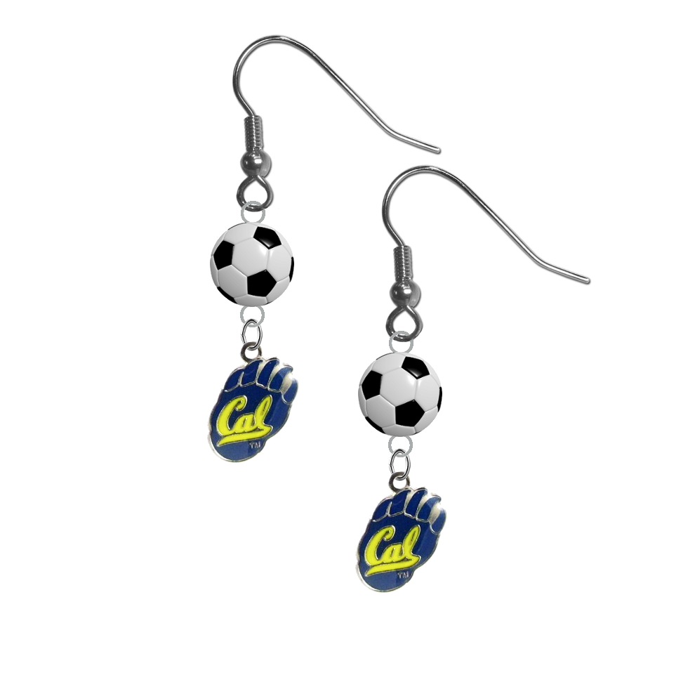 California Golden Bears NCAA Soccer Dangle Earrings