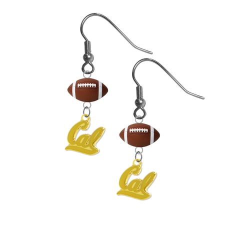 California Golden Bears Style 2 NCAA Football Dangle Earrings