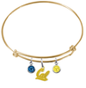 California Golden Bears Style 2 GOLD Expandable Wire Bangle Charm Bracelet