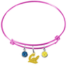 California Golden Bears Style 2 PINK Expandable Wire Bangle Charm Bracelet