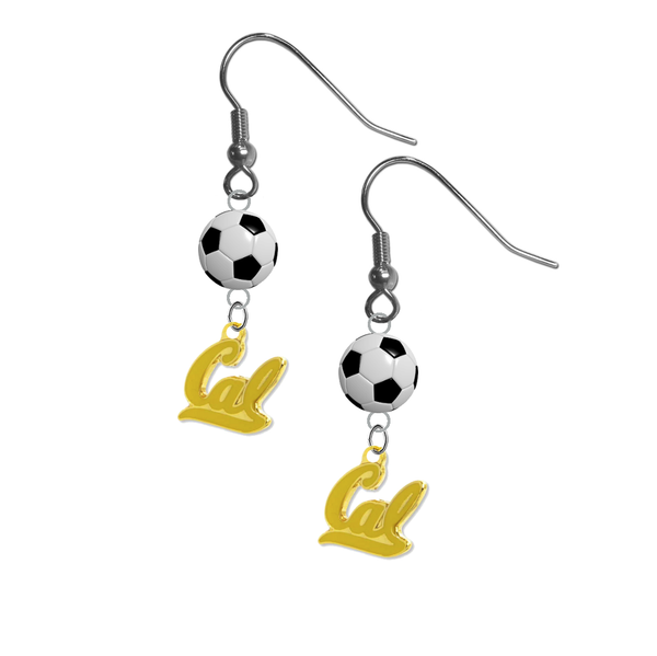 California Golden Bears Style 2 NCAA Soccer Dangle Earrings