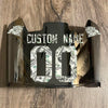 Carolina Panthers Custom Name & Number Full Size Football Helmet Visor Shield Chrome Silver Mirror w/ Clips - MONEY PRINT