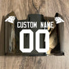 Carolina Panthers Custom Name & Number Full Size Football Helmet Visor Shield Chrome Silver Mirror w/ Clips - WHITE