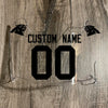 Carolina Panthers Custom Name & Number Full Size Football Helmet Visor Shield Clear w/ Clips - BLACK