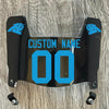 Carolina Panthers Custom Name & Number Mini Football Helmet Visor Shield Black Dark Tint w/ Clips - LIGHT BLUE