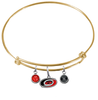 Carolina Hurricanes Color Edition GOLD Expandable Wire Bangle Charm Bracelet