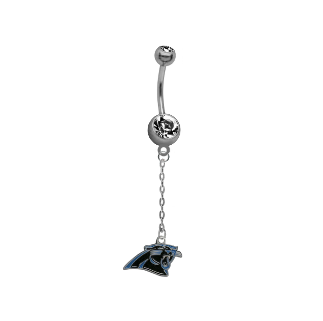 Carolina Panthers Chain NFL Football Belly Button Navel Ring