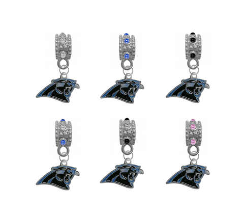 Carolina Panthers NFL Football Crystal Rhinestone European Bracelet Charm